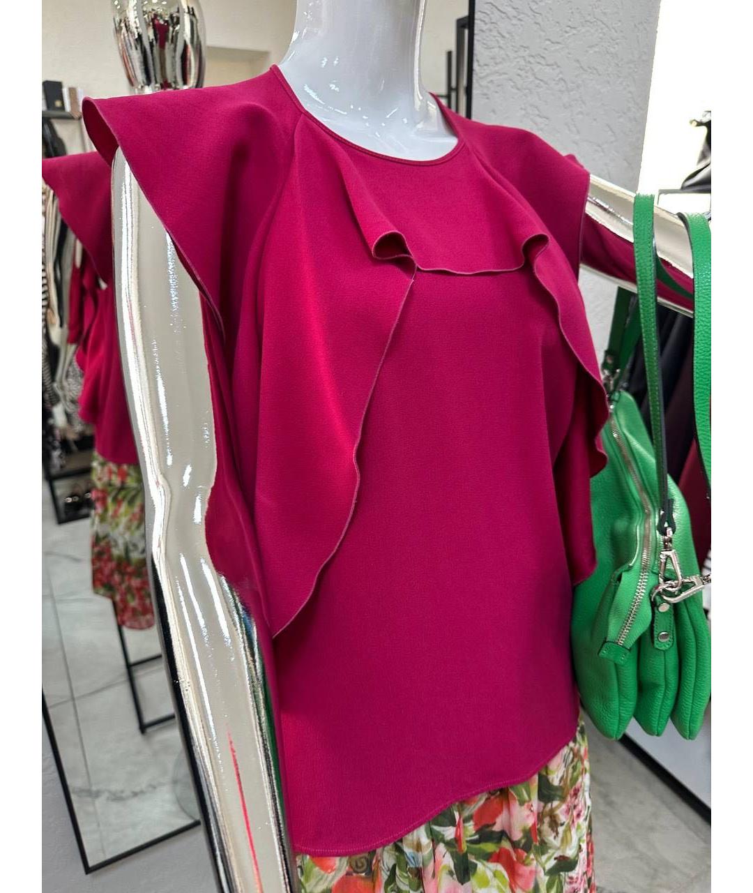 RED VALENTINO Фуксия вискозная блузы, фото 4