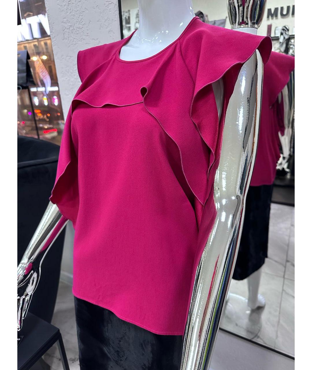 RED VALENTINO Фуксия вискозная блузы, фото 6