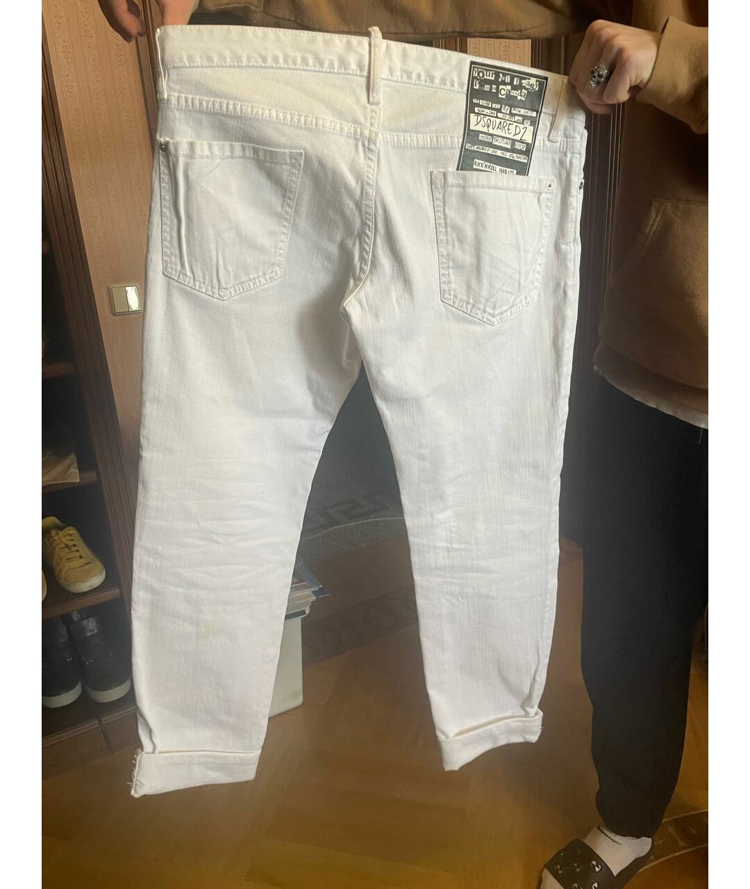 DSQUARED2 Белые прямые джинсы, фото 2