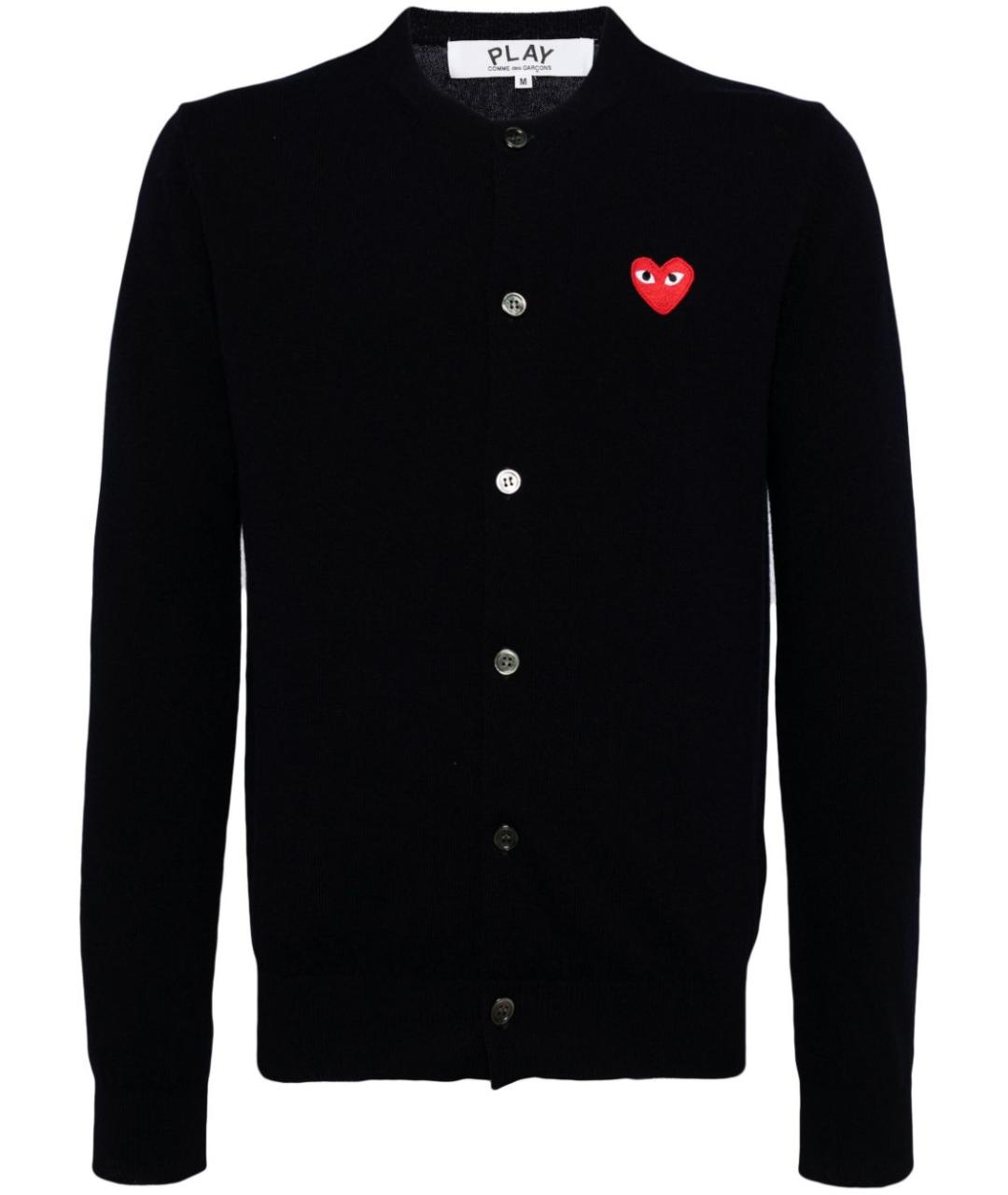 COMME DES GARÇONS Темно-синий шерстяной кардиган, фото 1