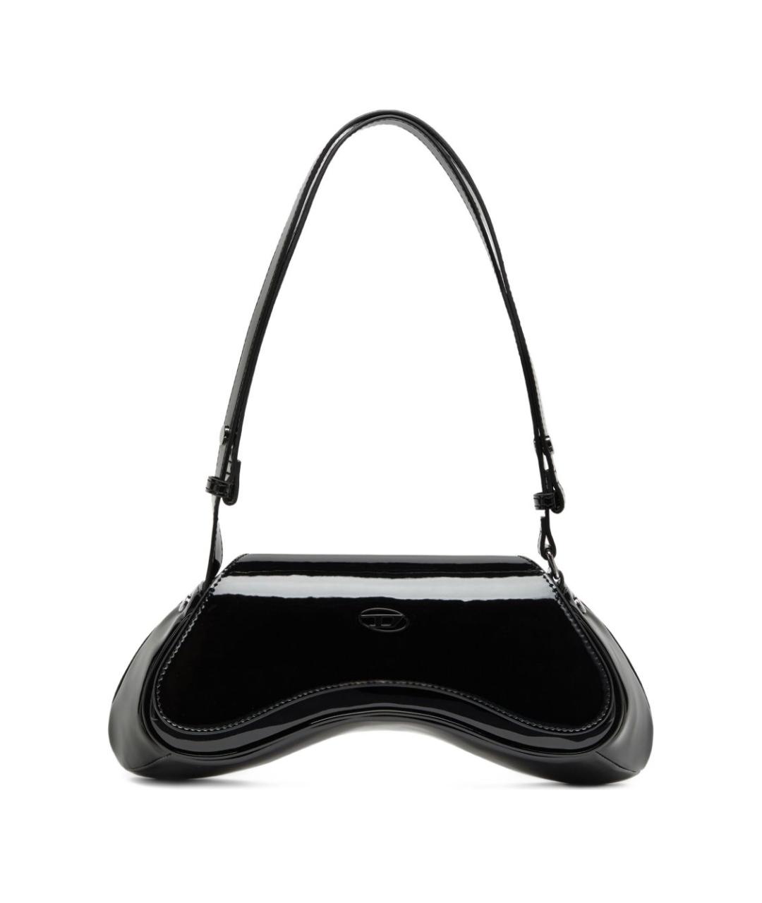 DIESEL Черная сумка через плечо из искусственной кожи, фото 1