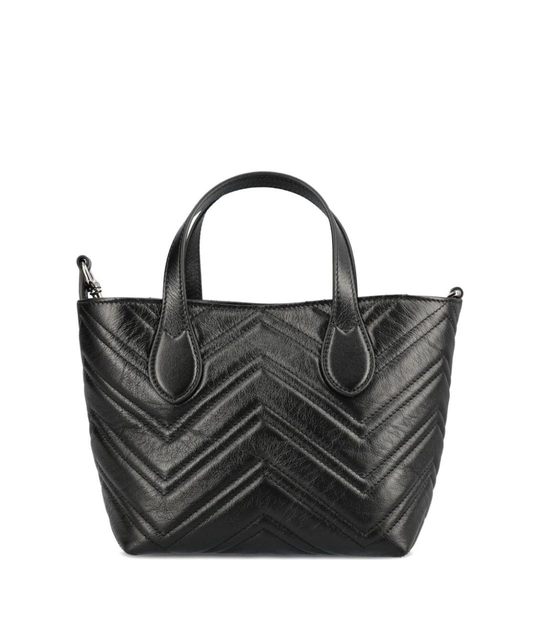 GUCCI Черная кожаная сумка через плечо, фото 3