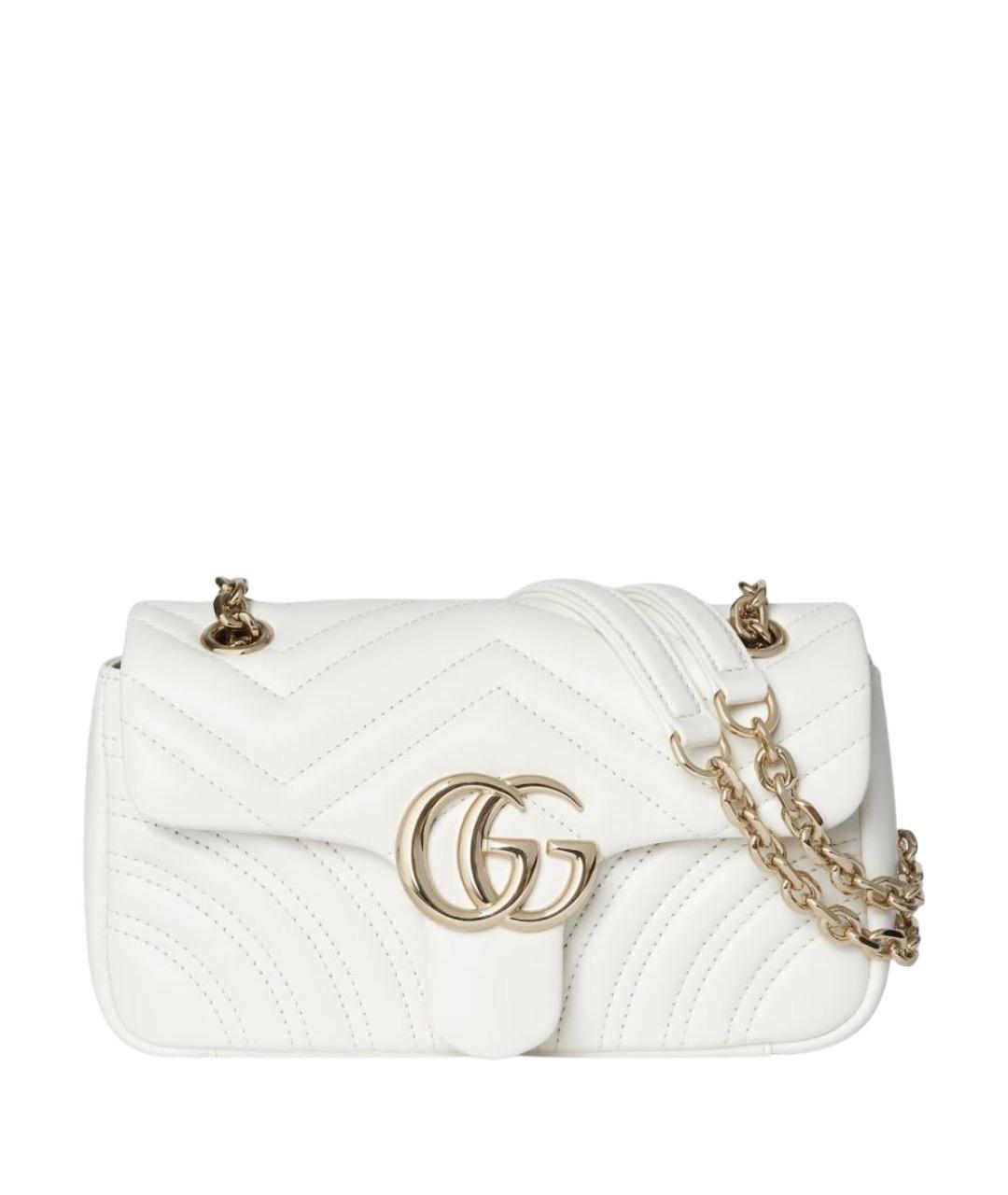 GUCCI Белая кожаная сумка через плечо, фото 1