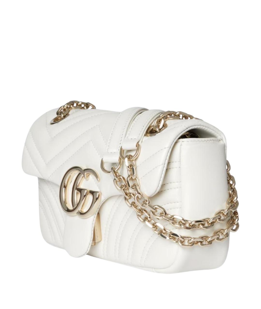 GUCCI Белая кожаная сумка через плечо, фото 2
