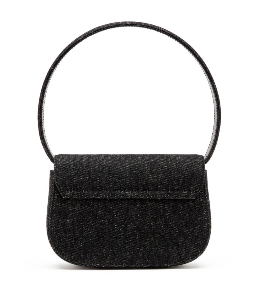 DIESEL Черная тканевая сумка с короткими ручками, фото 3