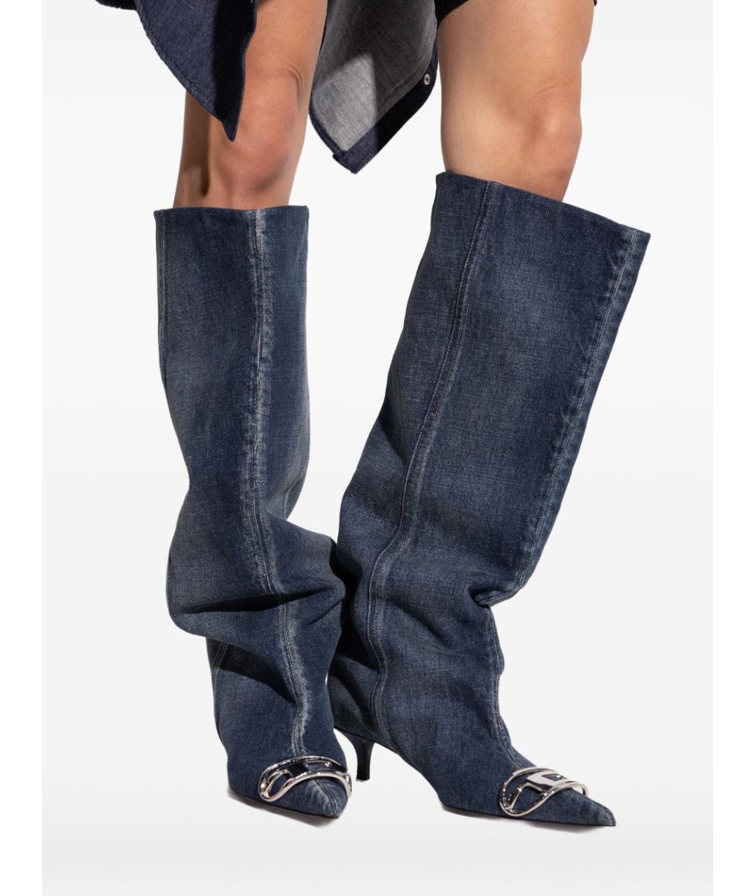 DIESEL Синие текстильные сапоги, фото 4