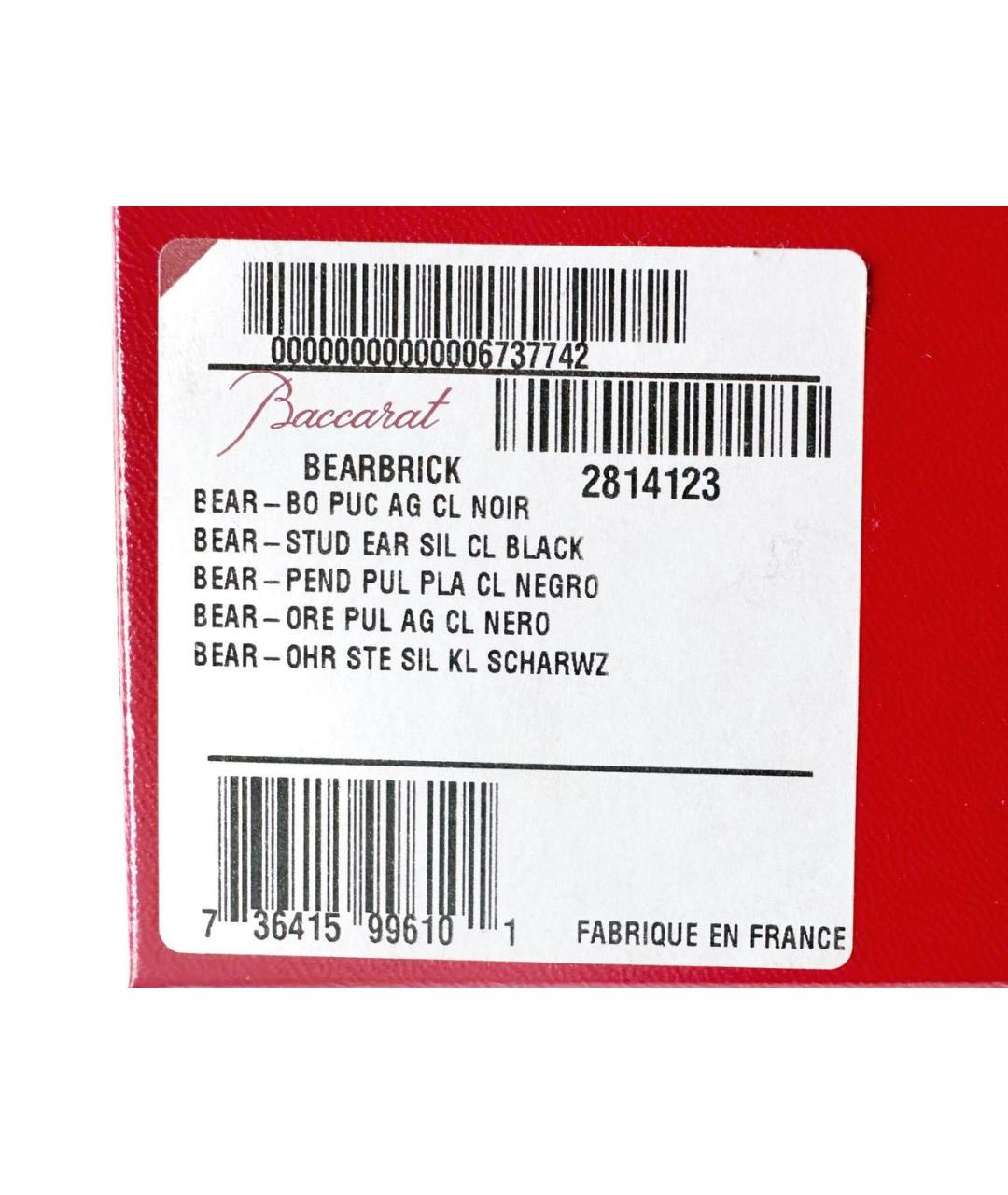 BACCARAT Черные серебряные серьги, фото 7