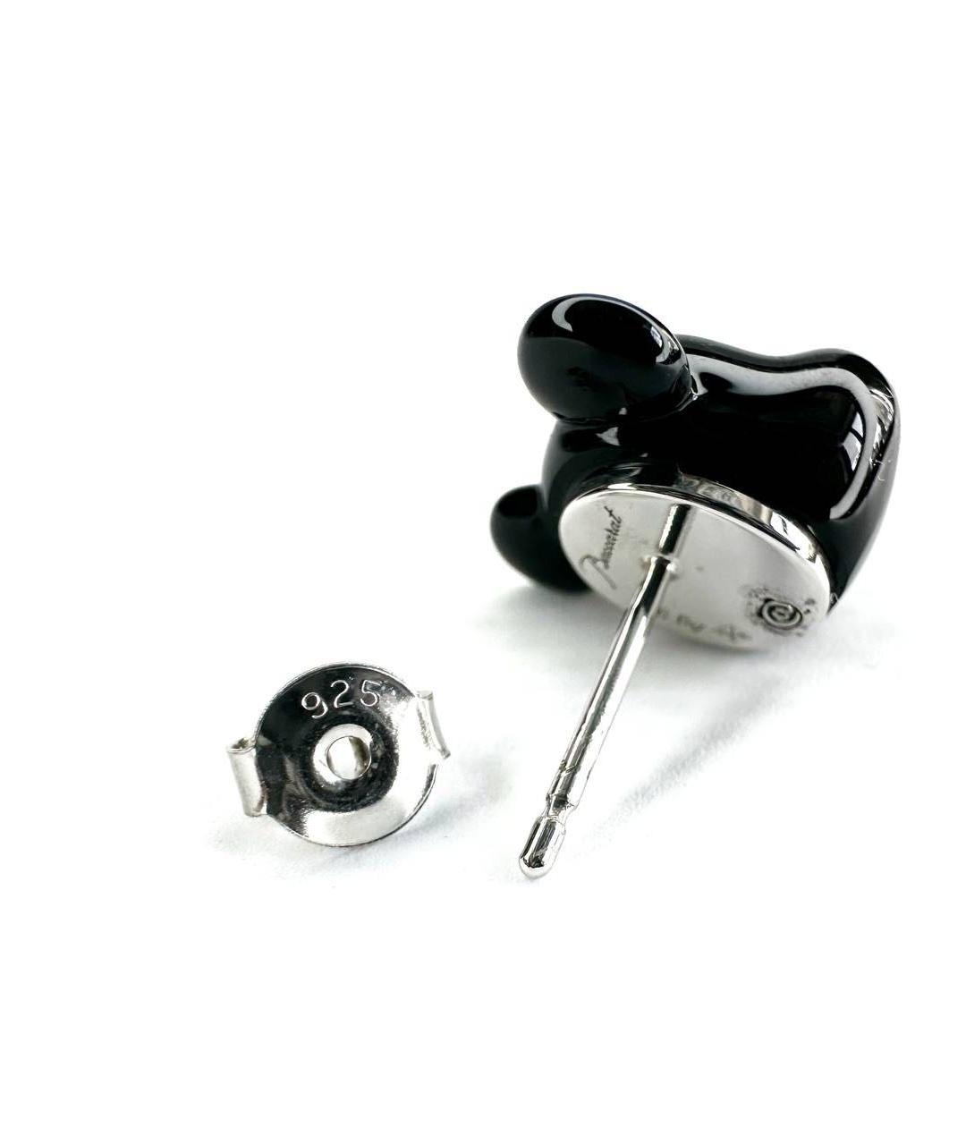 BACCARAT Черные серебряные серьги, фото 5