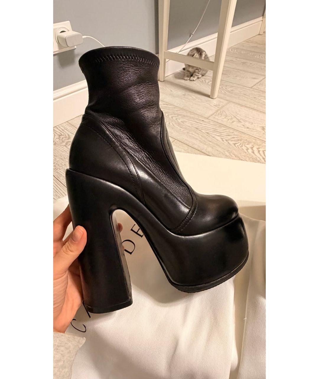 CASADEI Черные кожаные ботильоны, фото 5