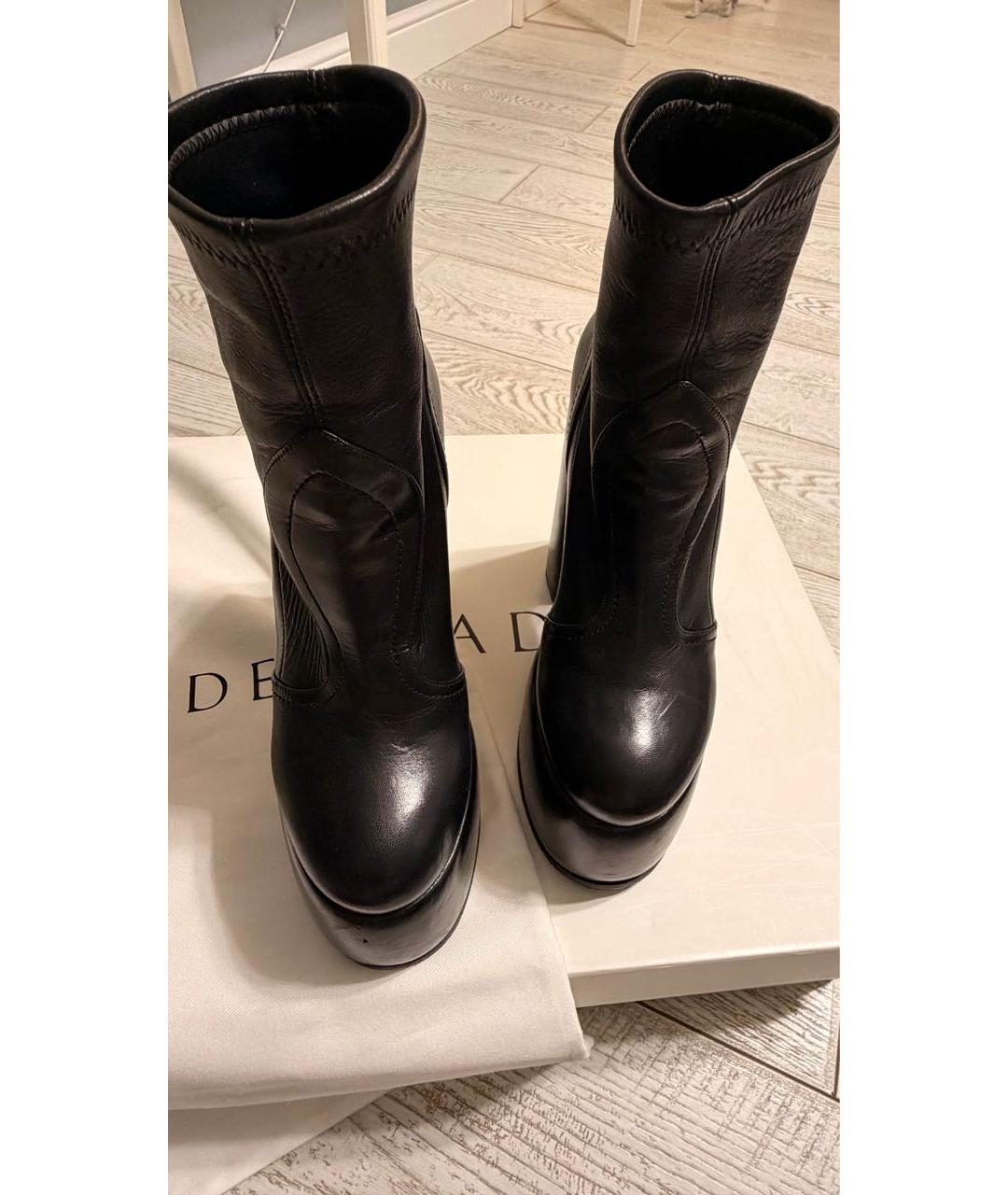 CASADEI Черные кожаные ботильоны, фото 2