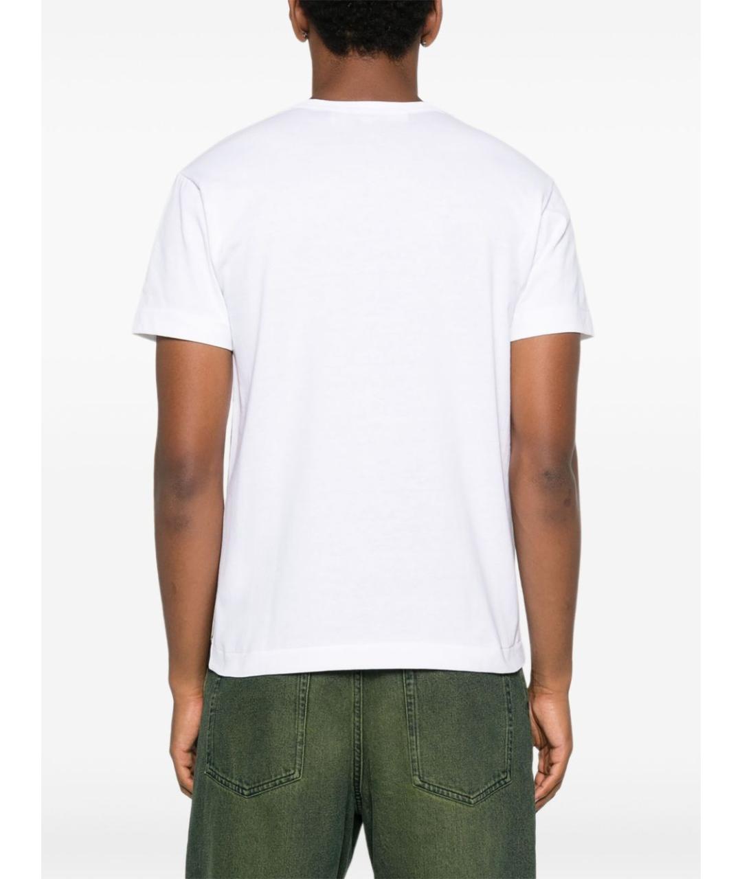 COMME DES GARÇONS Белая хлопковая футболка, фото 5