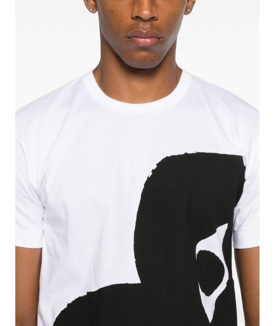 COMME DES GARÇONS Белая хлопковая футболка, фото 2