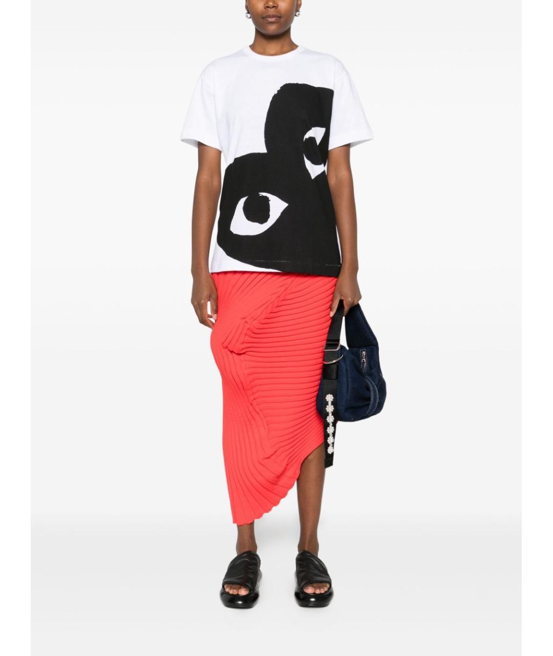 COMME DES GARÇONS Белая хлопковая футболка, фото 4