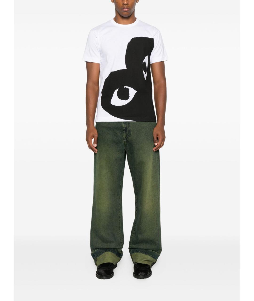 COMME DES GARÇONS Белая хлопковая футболка, фото 3