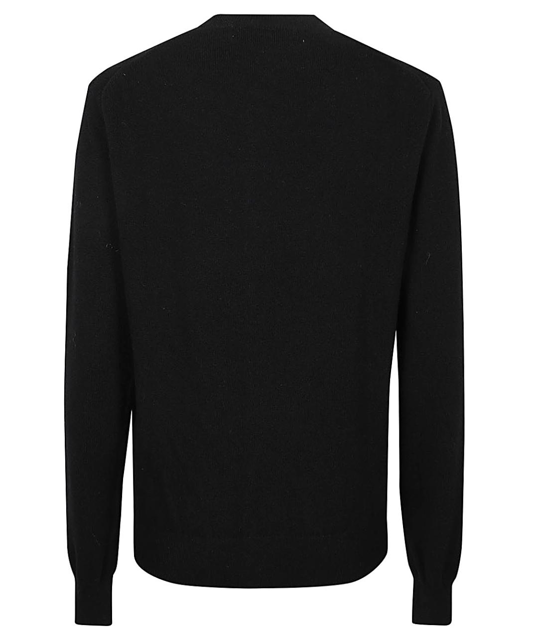 COMME DES GARÇONS Черный шерстяной кардиган, фото 2