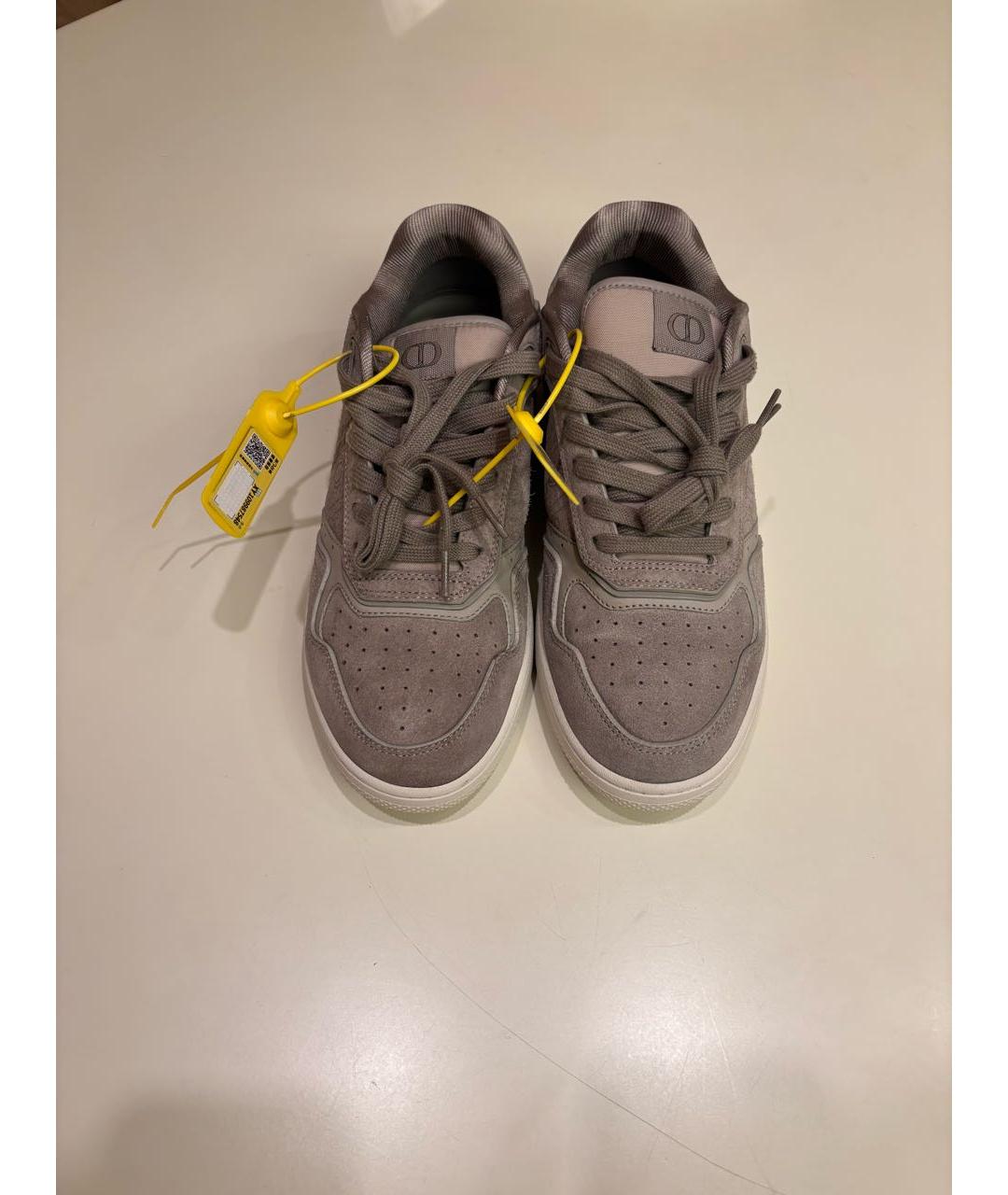 CHRISTIAN DIOR Бежевые замшевые низкие кроссовки / кеды, фото 2