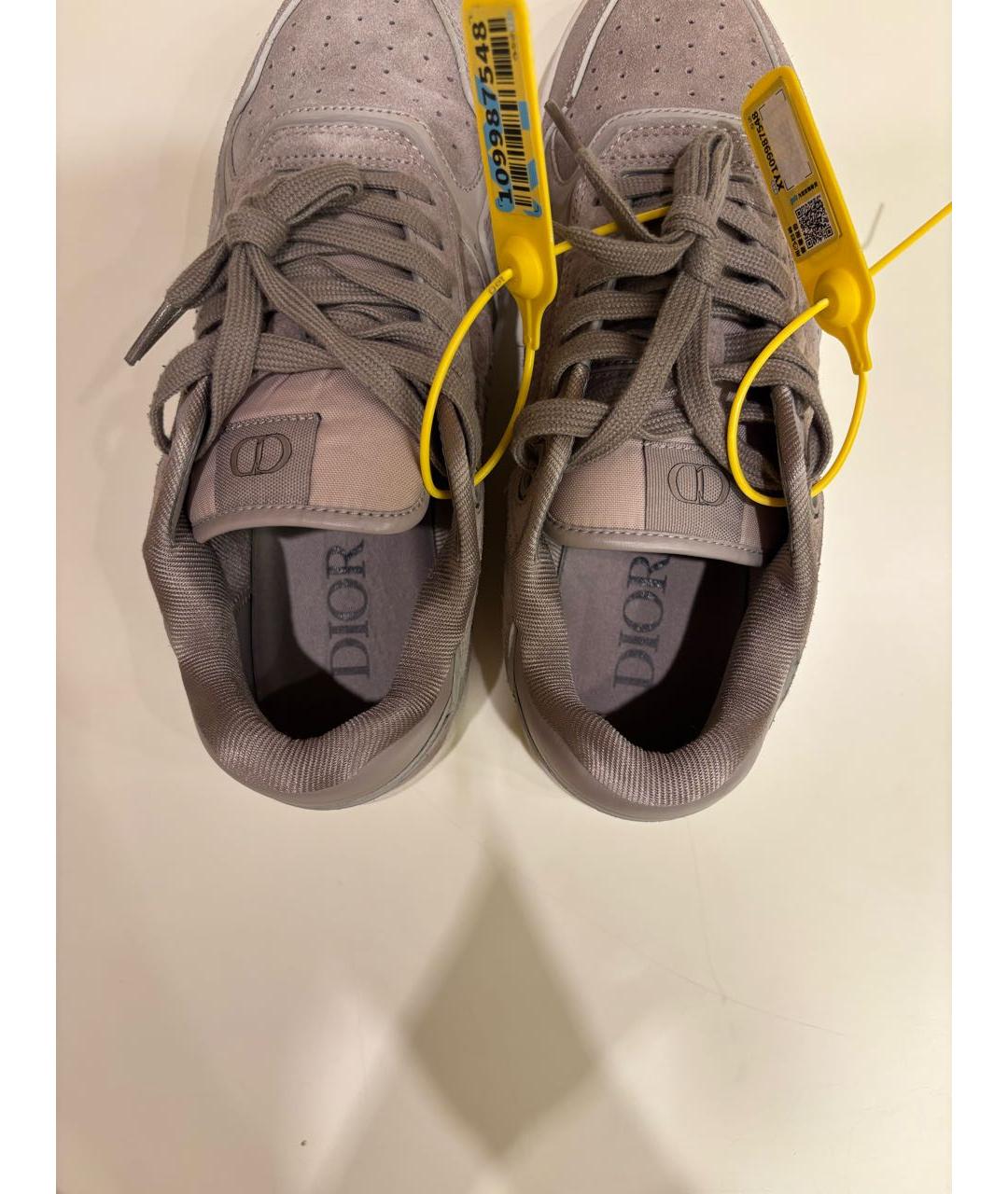 CHRISTIAN DIOR Бежевые замшевые низкие кроссовки / кеды, фото 3