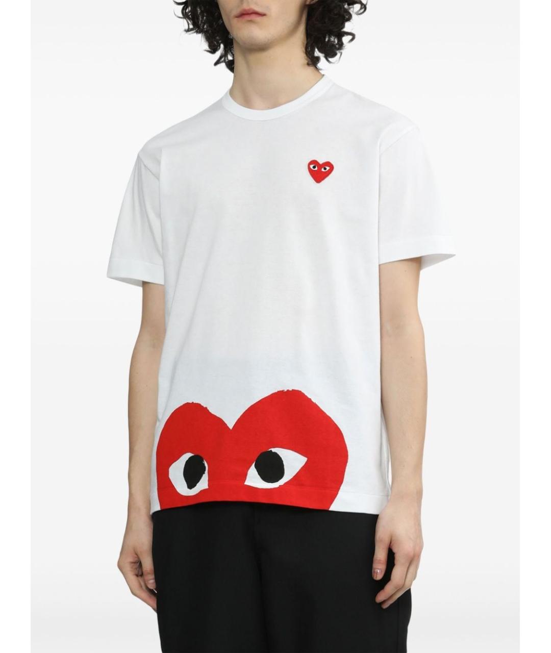 COMME DES GARÇONS Белая хлопковая футболка, фото 3