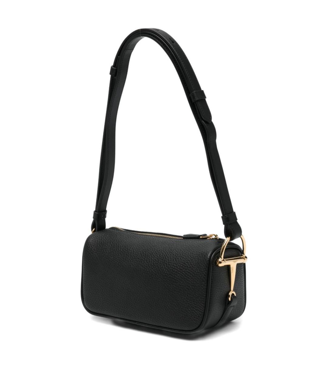 GUCCI Черная кожаная сумка через плечо, фото 4