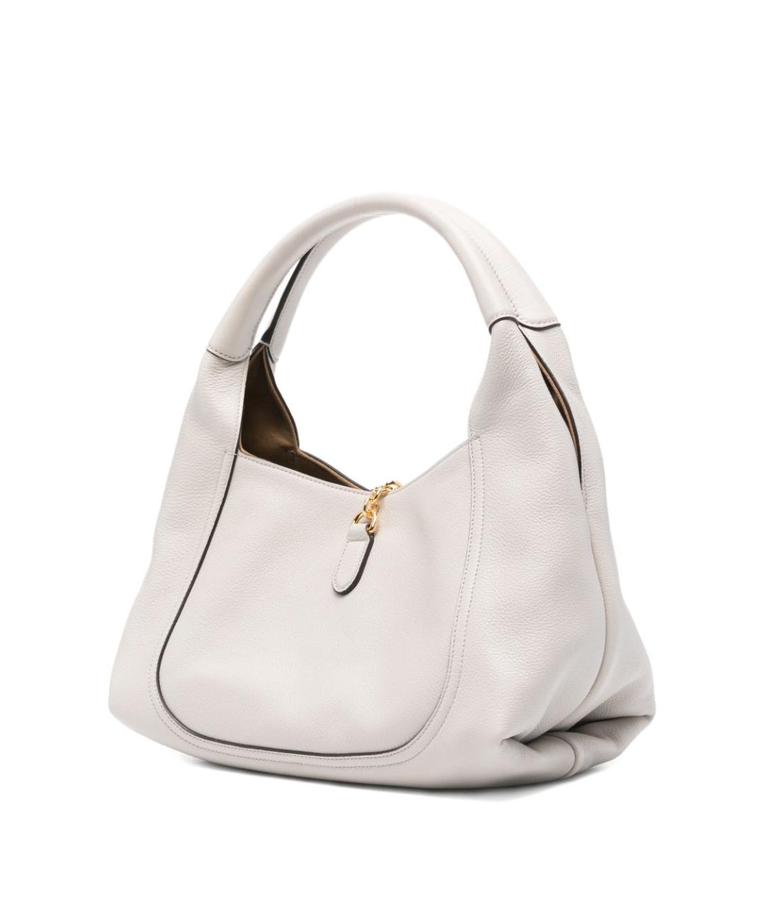 GUCCI Белая кожаная сумка с короткими ручками, фото 4