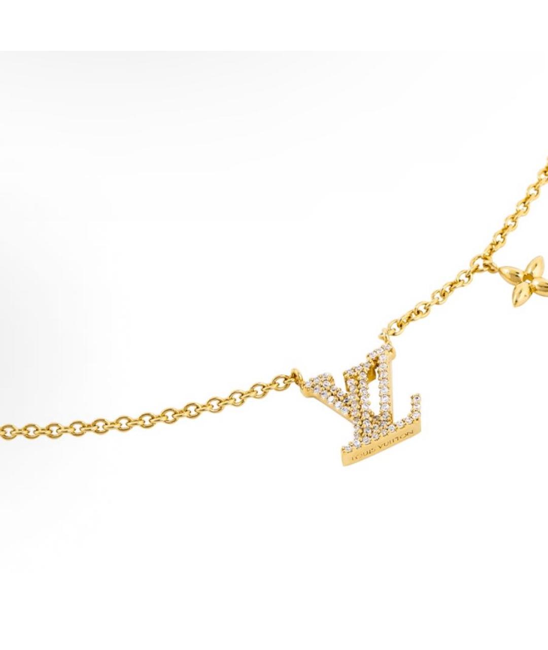 LOUIS VUITTON Золотая металлическая цепочка, фото 3