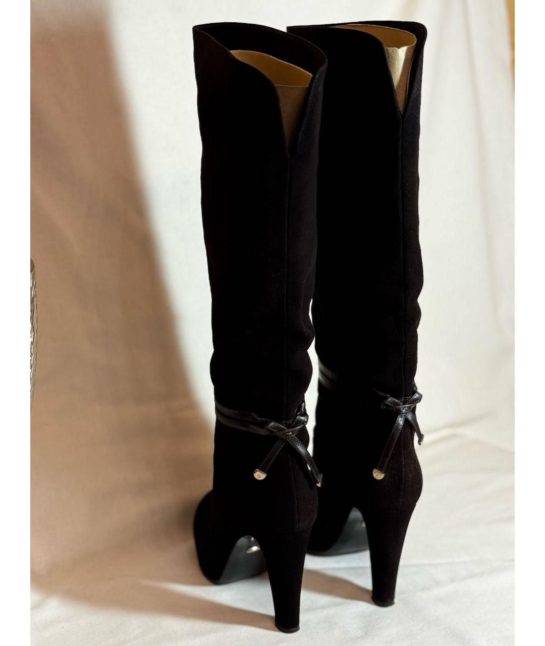 SERGIO ROSSI Коричневые замшевые сапоги, фото 4