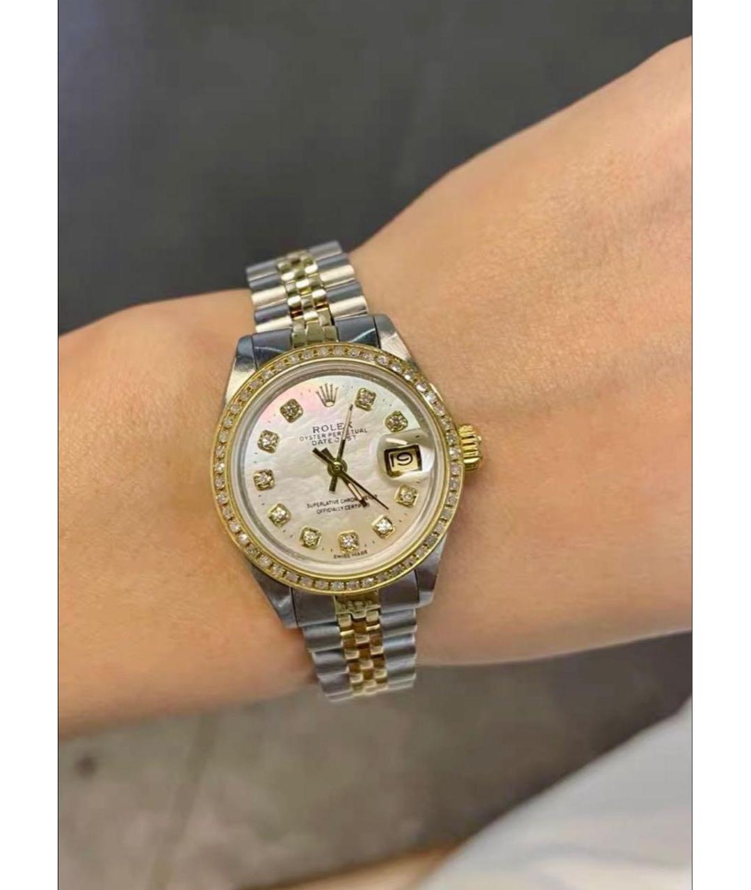 ROLEX Серебряные часы из желтого золота, фото 2