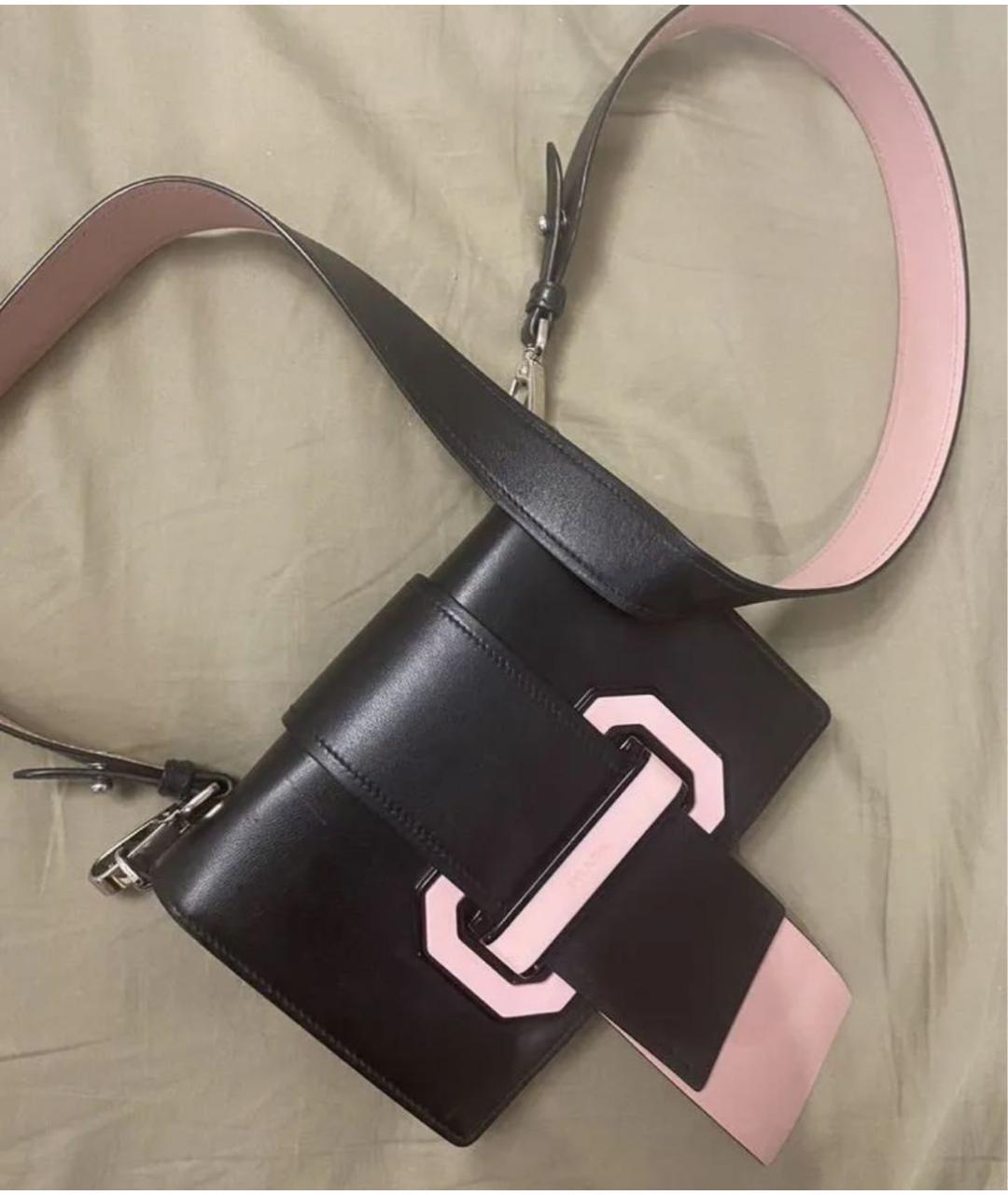 PRADA Черная кожаная сумка через плечо, фото 2