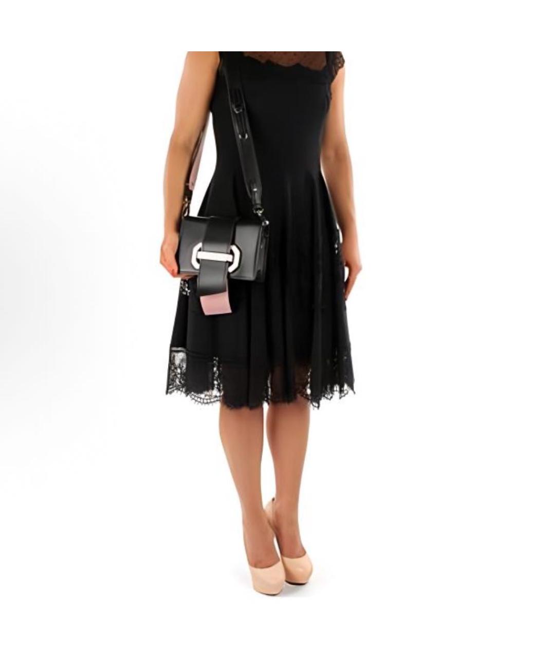 PRADA Черная кожаная сумка через плечо, фото 7