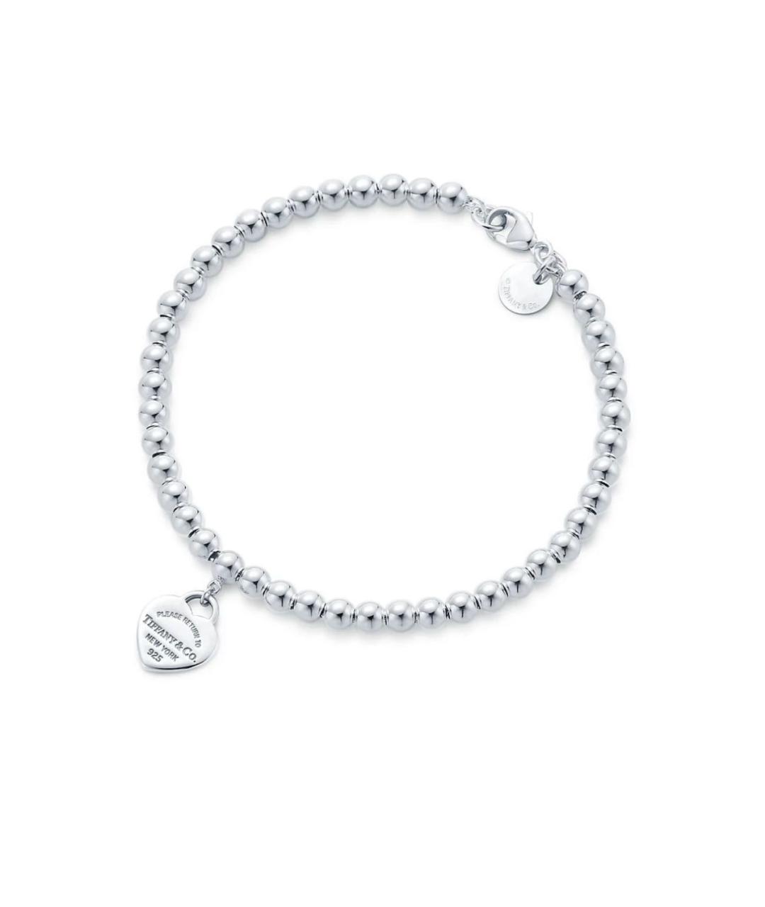 TIFFANY&CO Бордовый серебряный браслет, фото 2