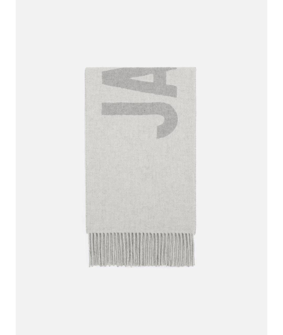 JACQUEMUS Серый шерстяной шарф, фото 6