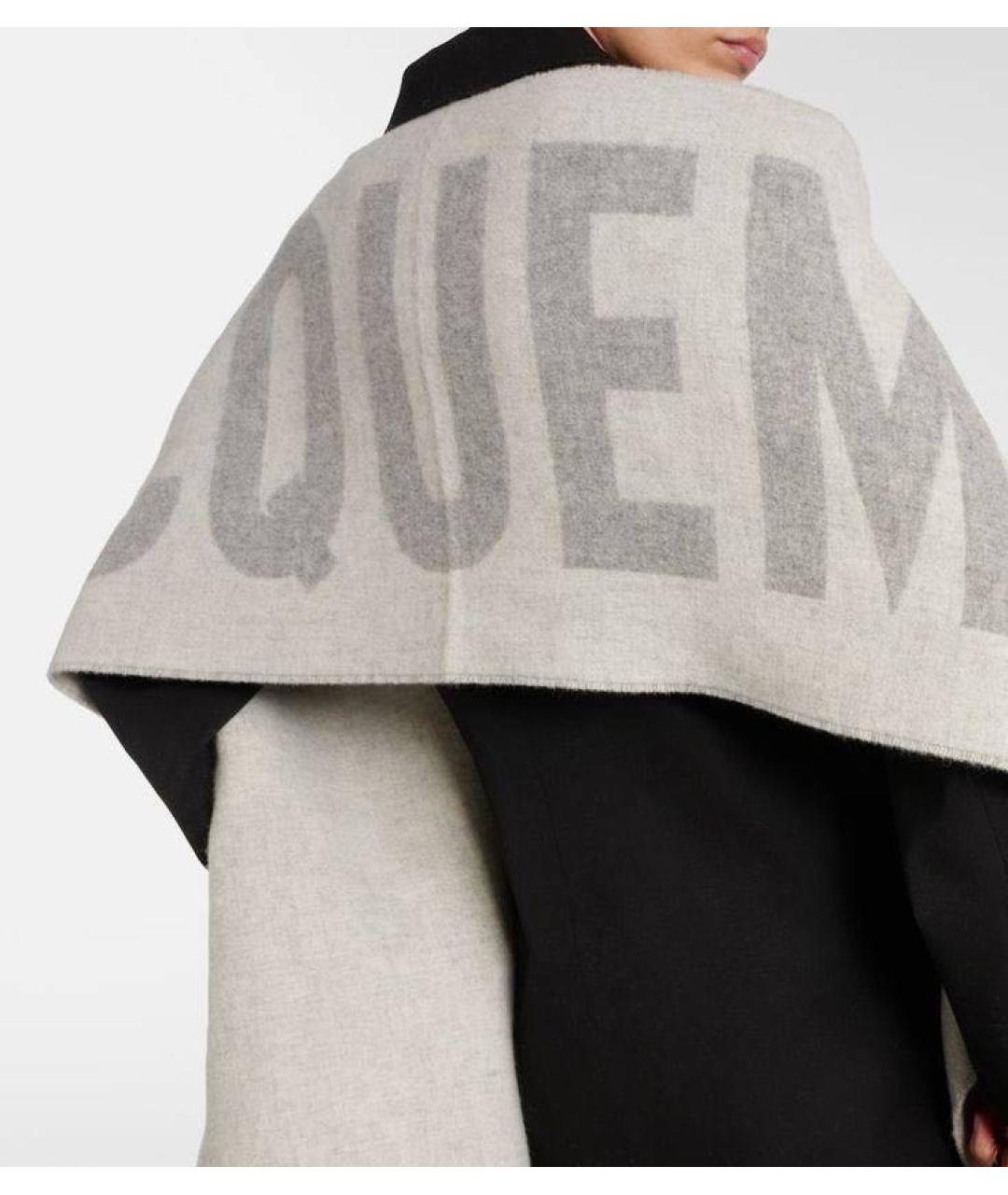 JACQUEMUS Серый шерстяной шарф, фото 3