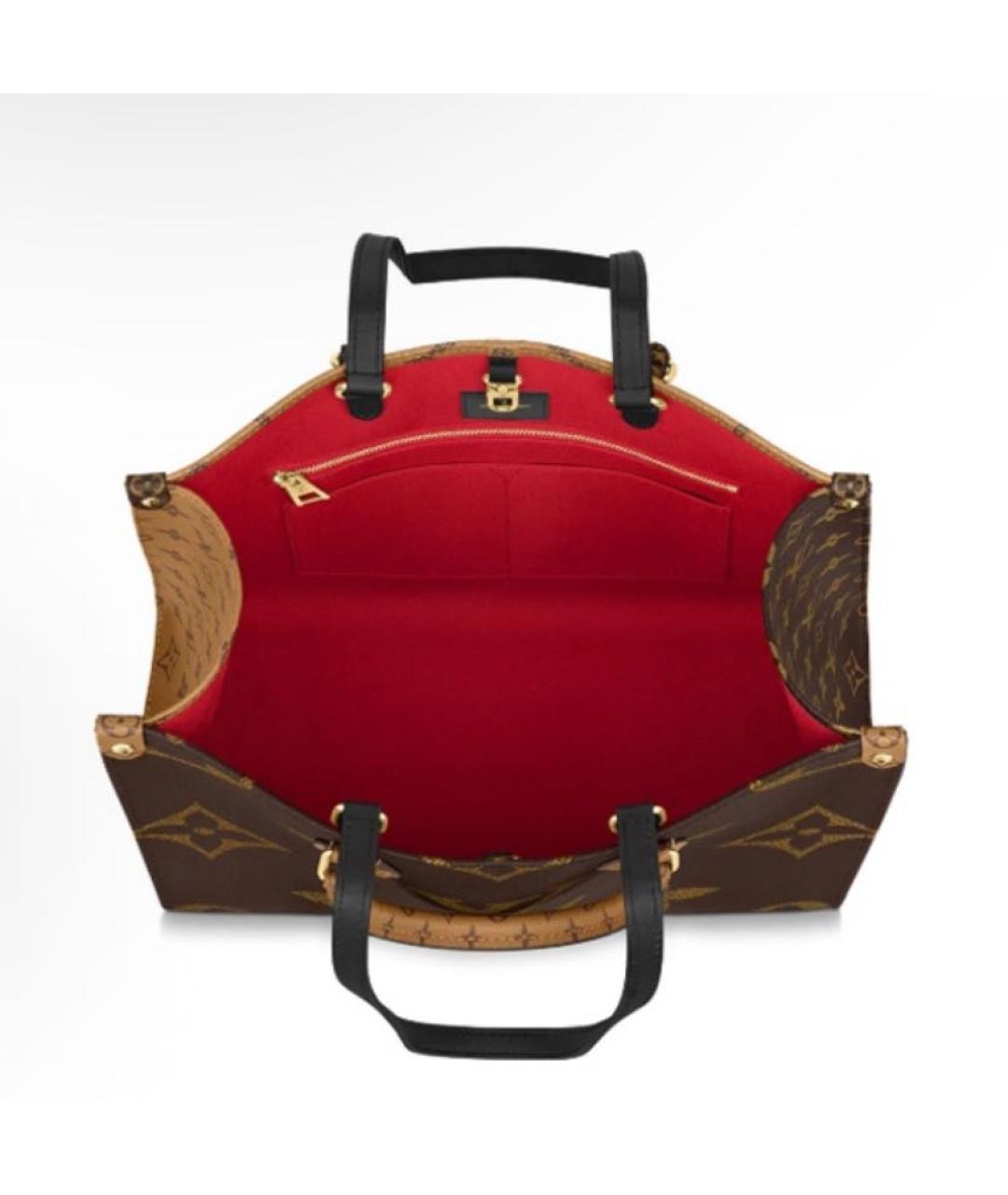 LOUIS VUITTON Коричневая сумка тоут, фото 3