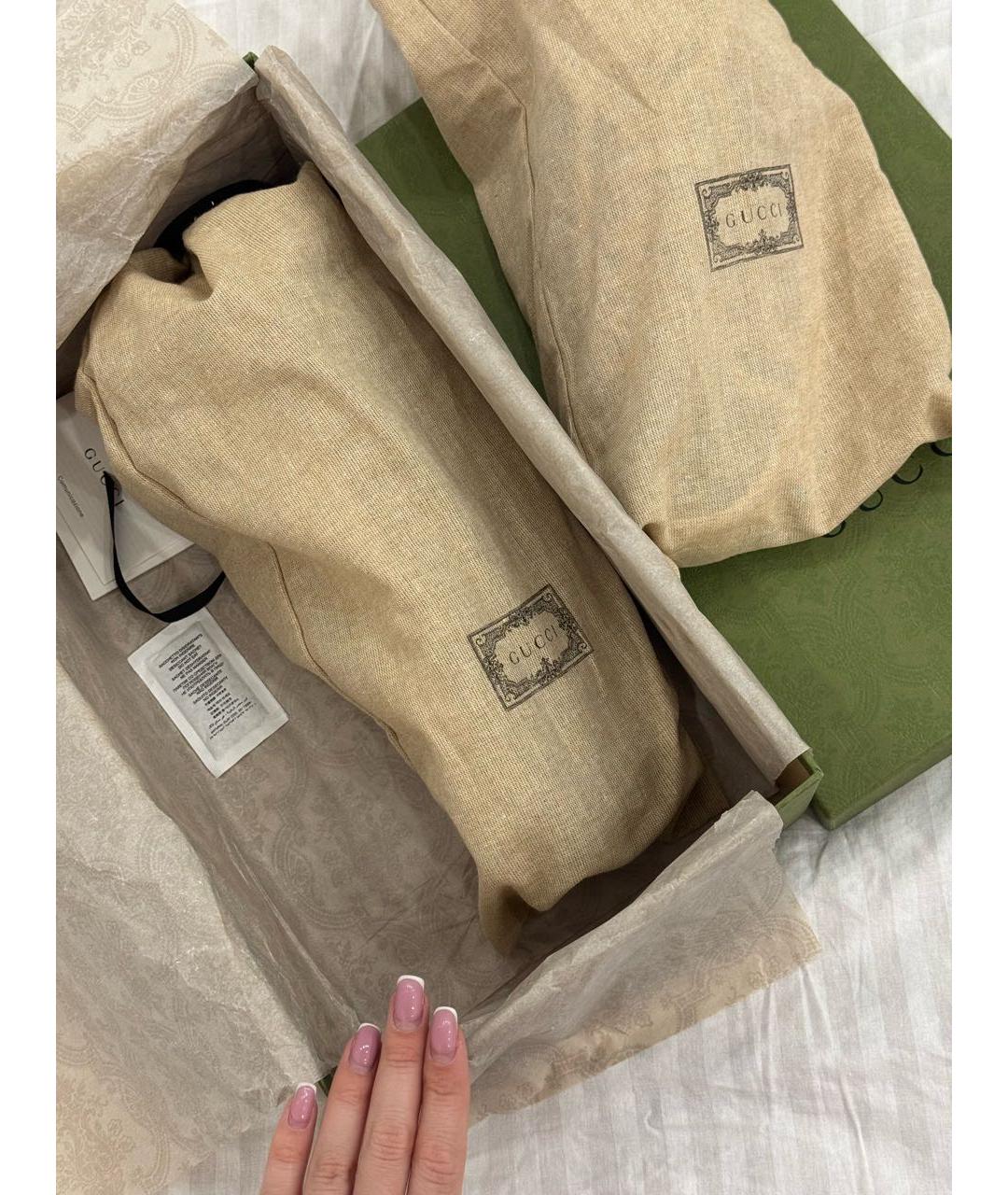 GUCCI Бежевые текстильные кеды, фото 4