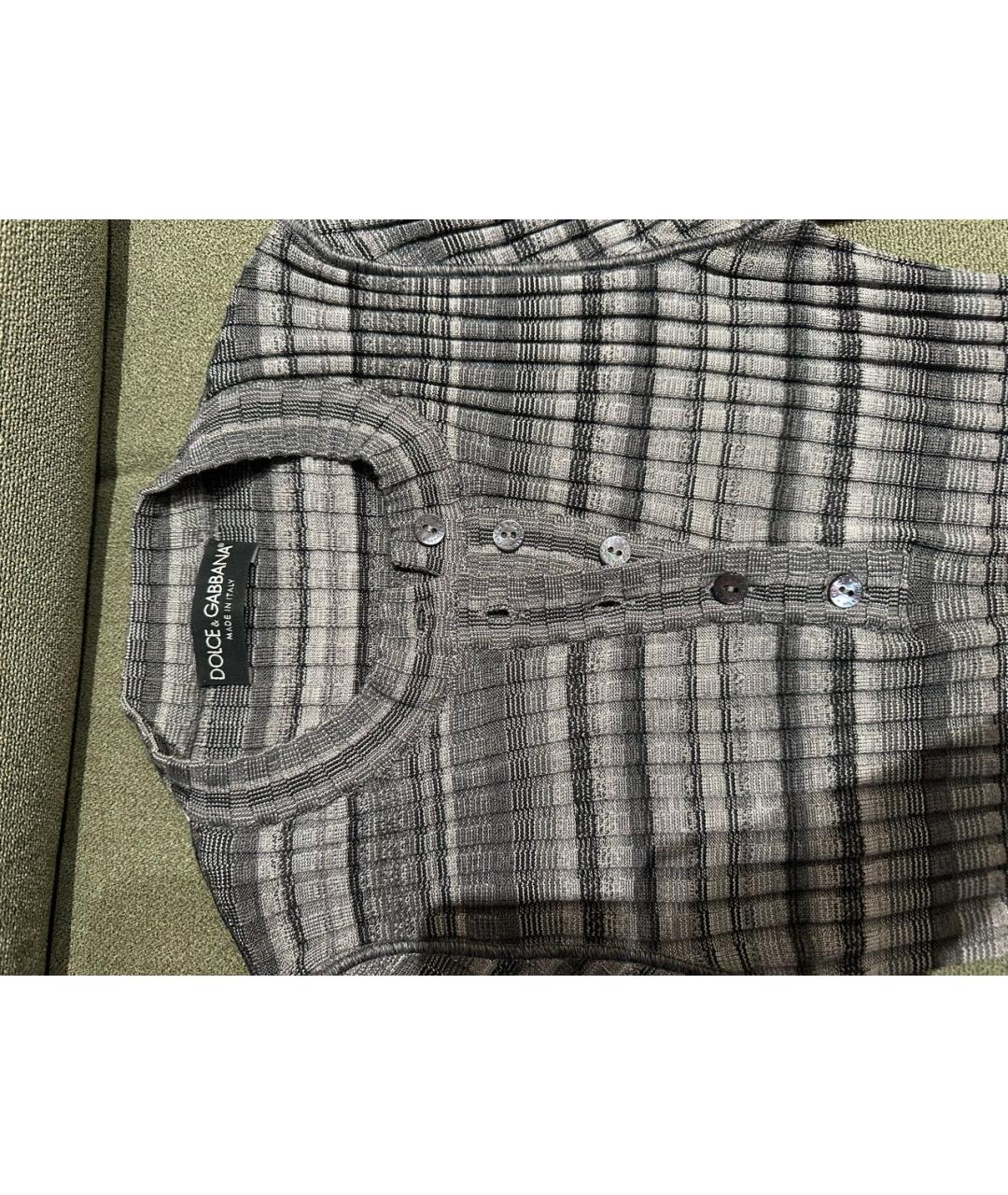 DOLCE&GABBANA Серый шерстяной джемпер / свитер, фото 3