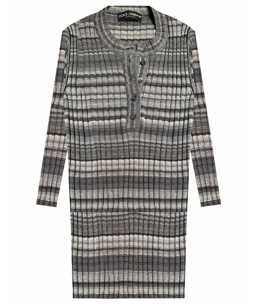 DOLCE&GABBANA Серый шерстяной джемпер / свитер, фото 1