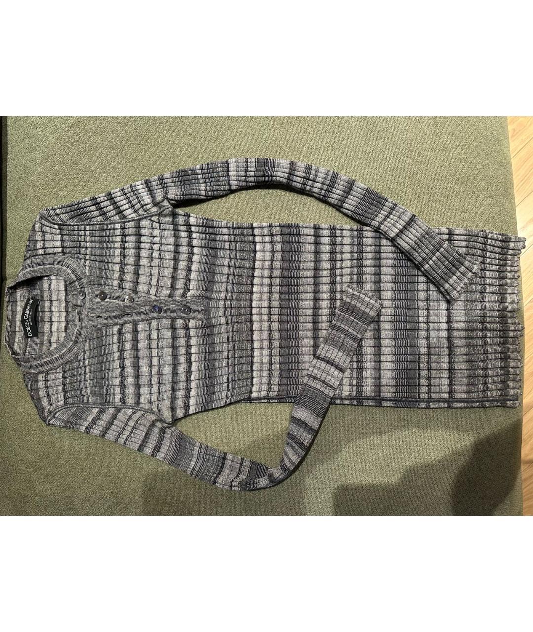 DOLCE&GABBANA Серый шерстяной джемпер / свитер, фото 4