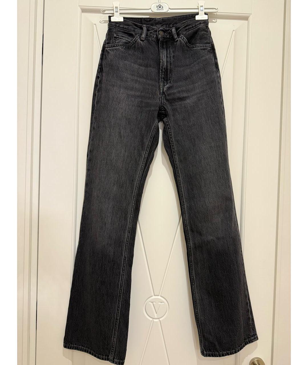 ACNE STUDIOS Черные хлопковые прямые джинсы, фото 5