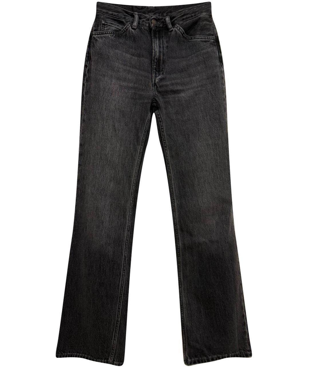 ACNE STUDIOS Черные хлопковые прямые джинсы, фото 1