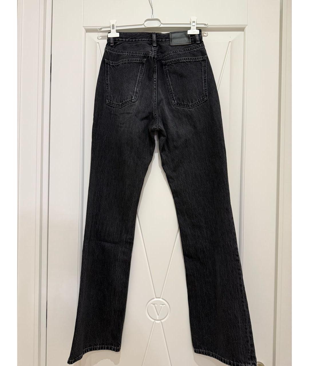 ACNE STUDIOS Черные хлопковые прямые джинсы, фото 2