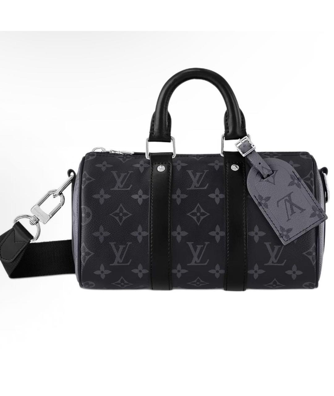 LOUIS VUITTON Антрацитовая сумка с короткими ручками, фото 4