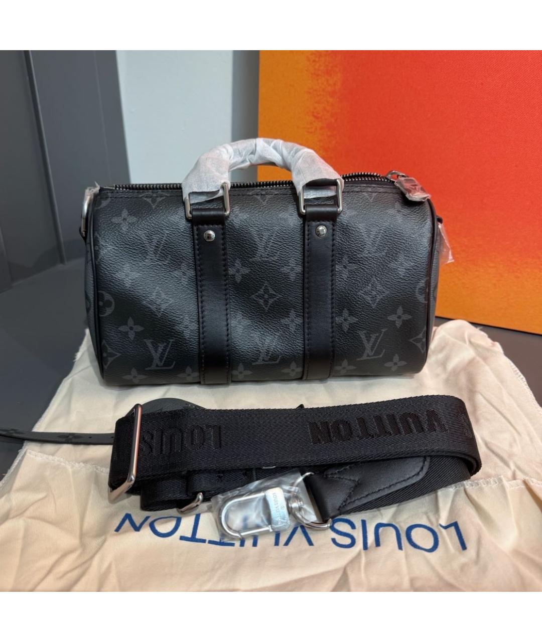 LOUIS VUITTON Антрацитовая сумка с короткими ручками, фото 3