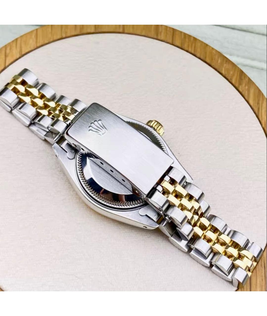 ROLEX Белые часы из желтого золота, фото 5