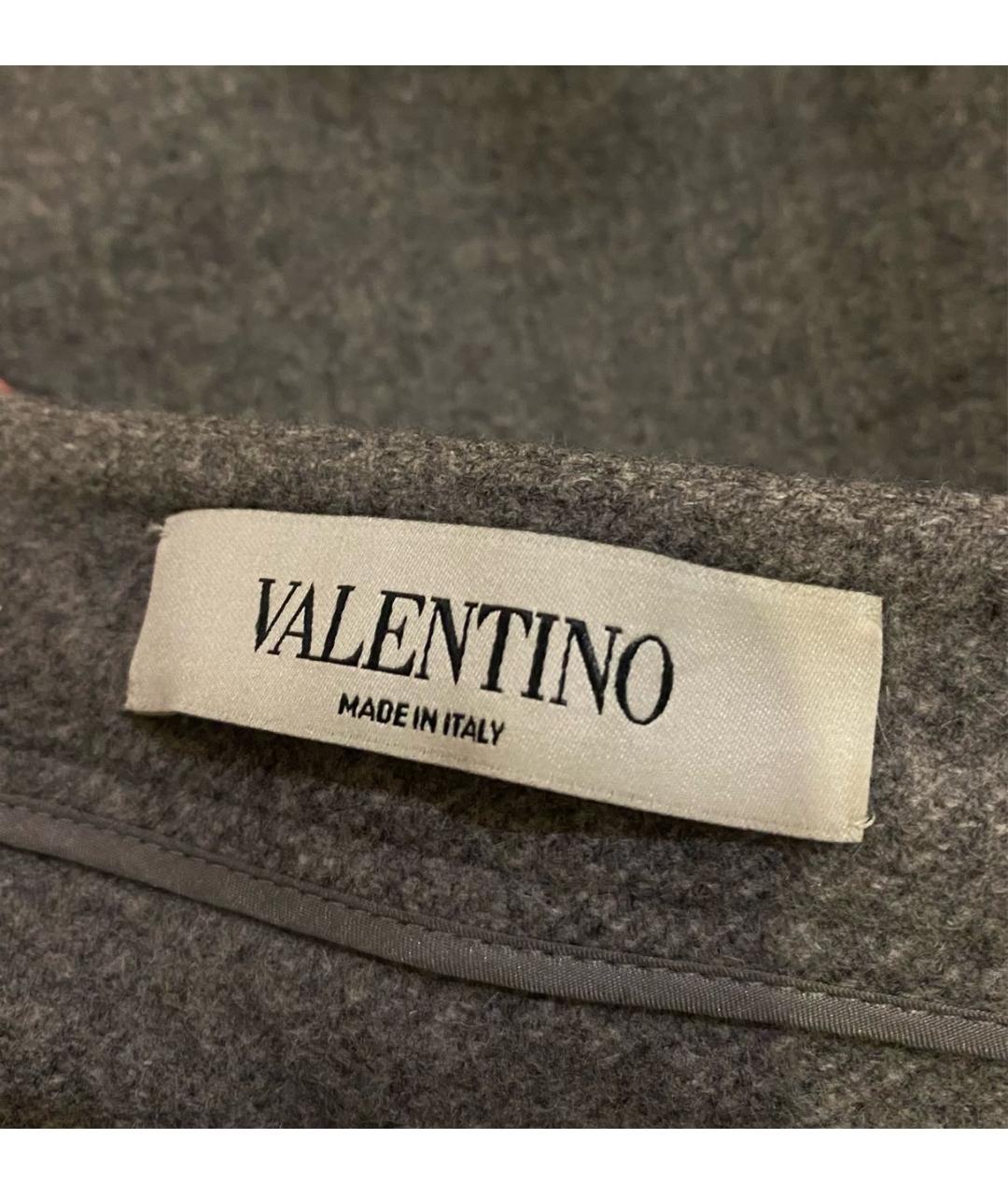 VALENTINO Серая шерстяная юбка мини, фото 5