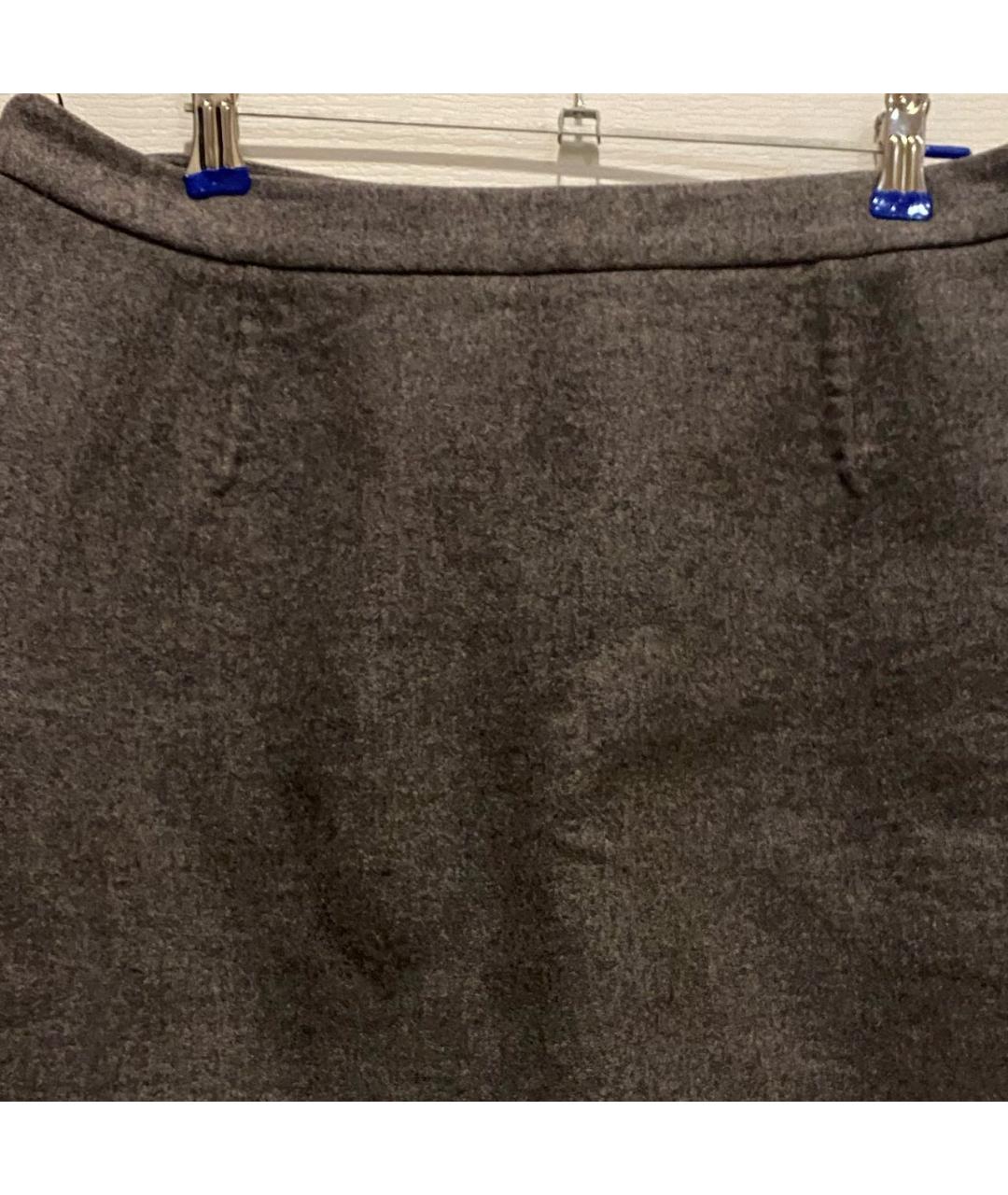 VALENTINO Серая шерстяная юбка мини, фото 3