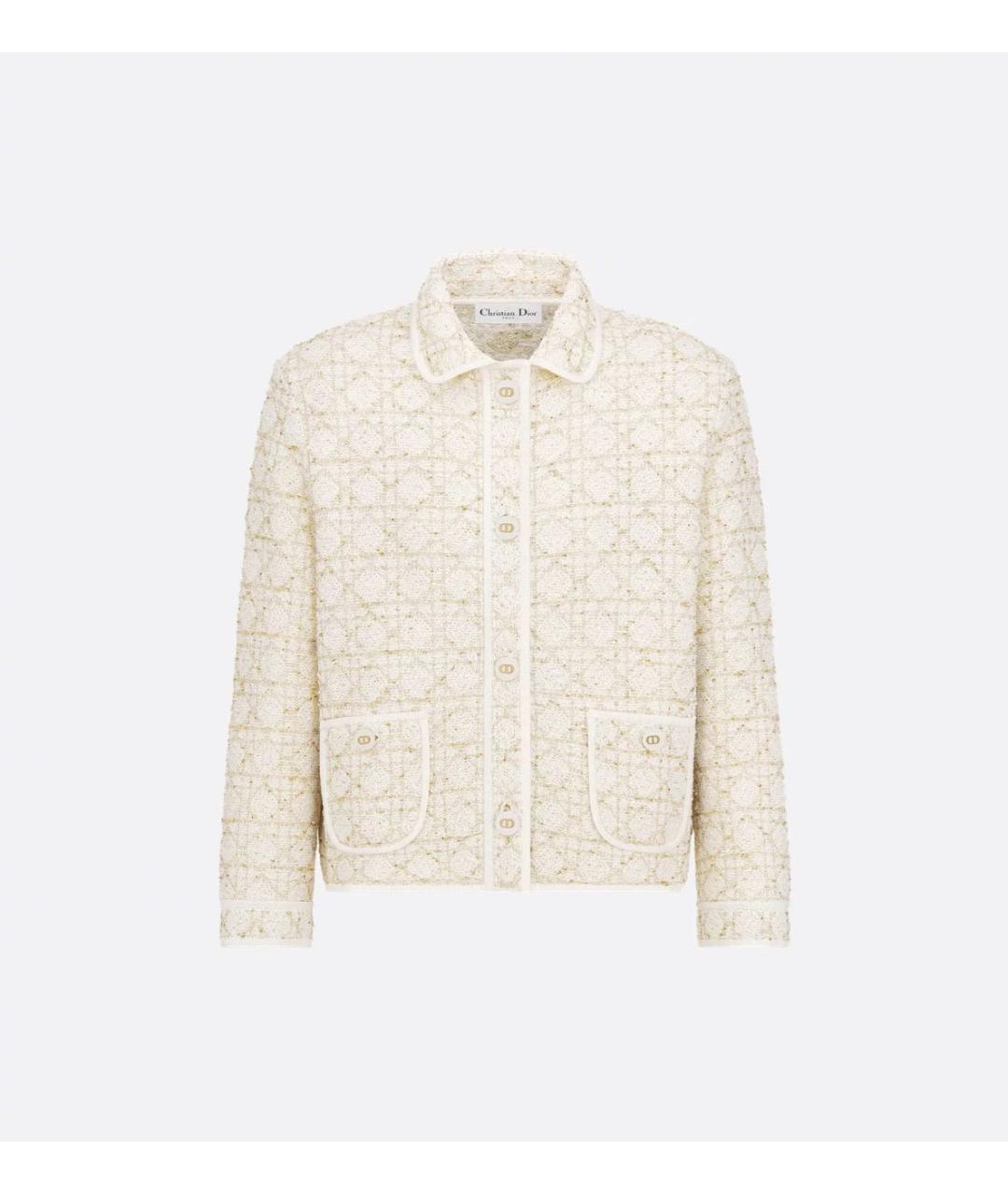CHRISTIAN DIOR Бежевый хлопковый жакет/пиджак, фото 5