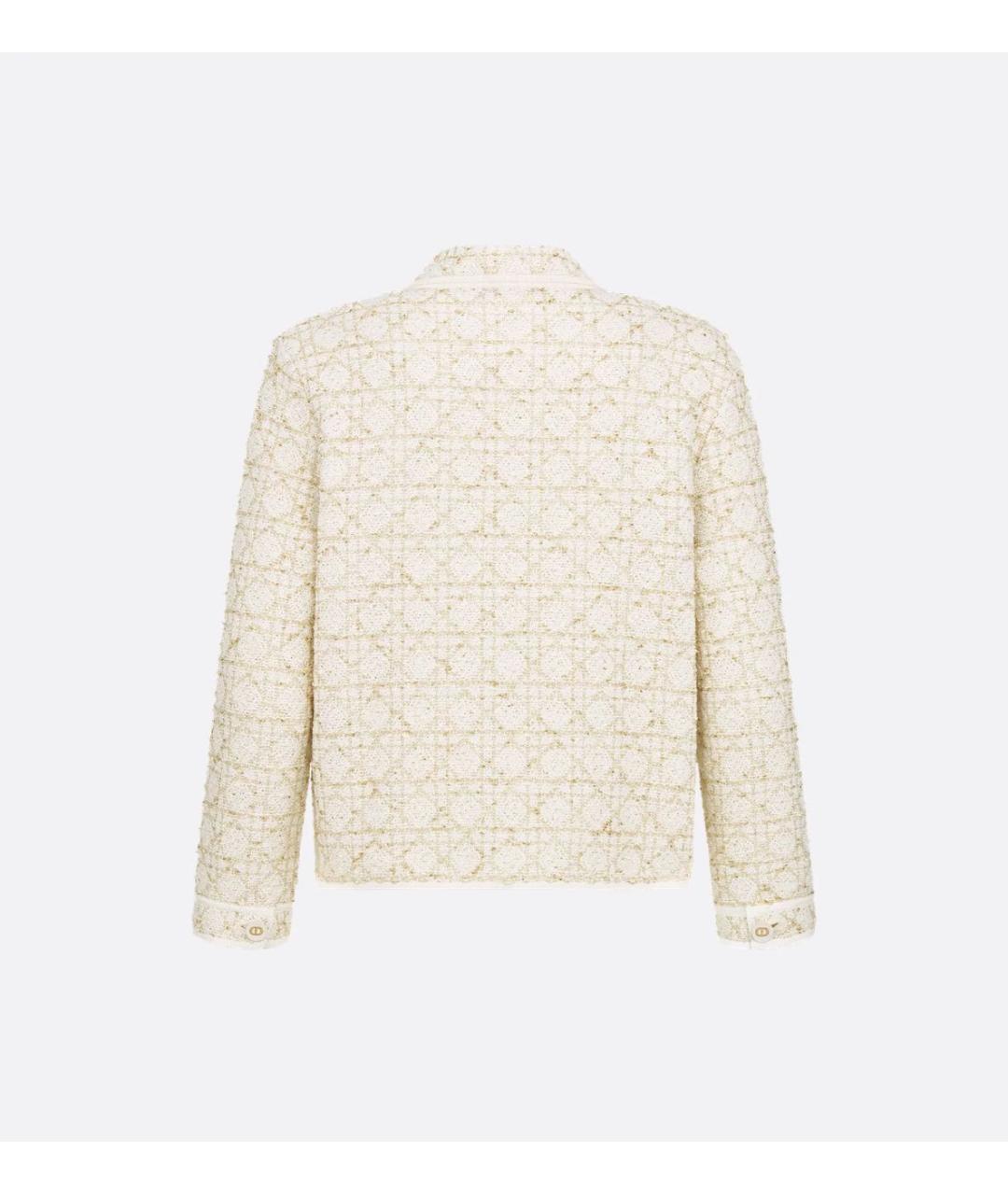 CHRISTIAN DIOR Бежевый хлопковый жакет/пиджак, фото 4