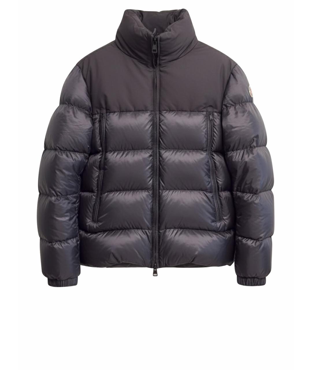 MONCLER Черный полиэстеровый пуховик, фото 1