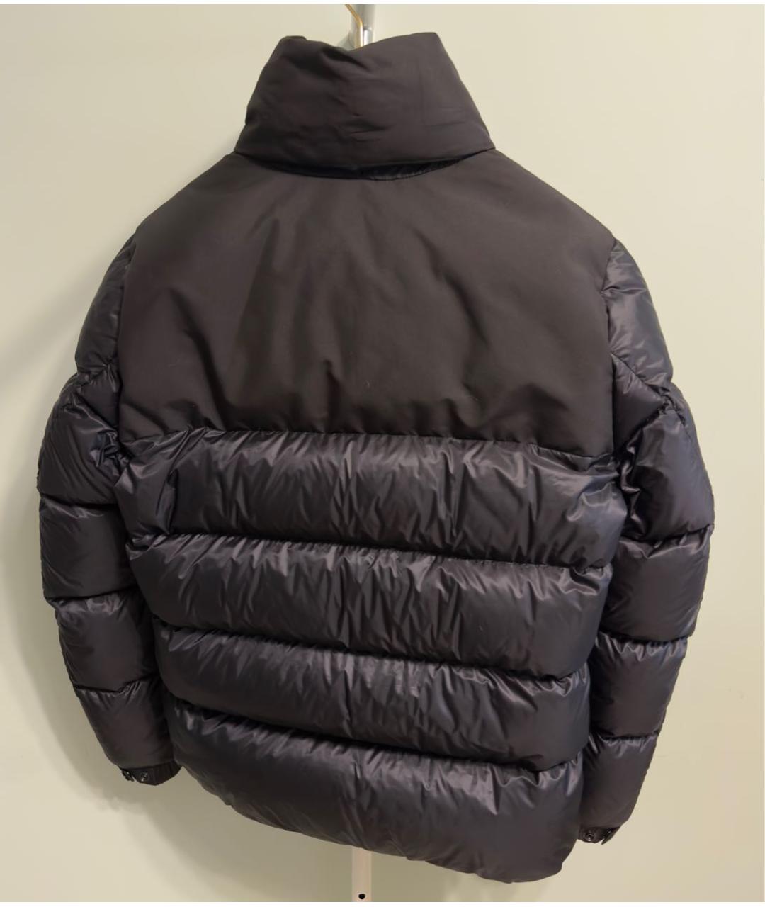 MONCLER Черный полиэстеровый пуховик, фото 2