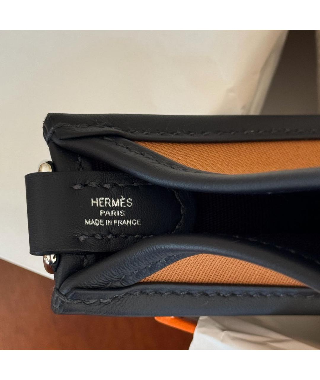 HERMES Коричневая тканевая сумка через плечо, фото 5